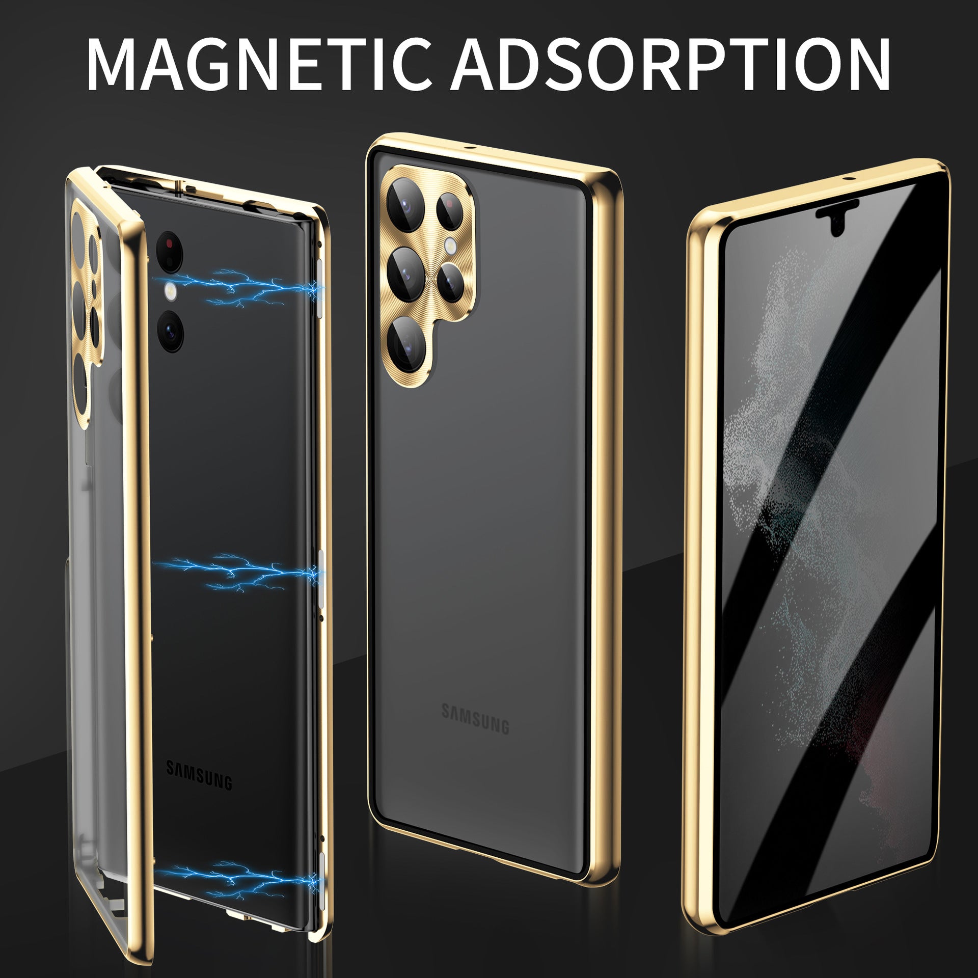 Applicable To S23Ultra Peep-proof S23Plus Metal S22 Phone Case