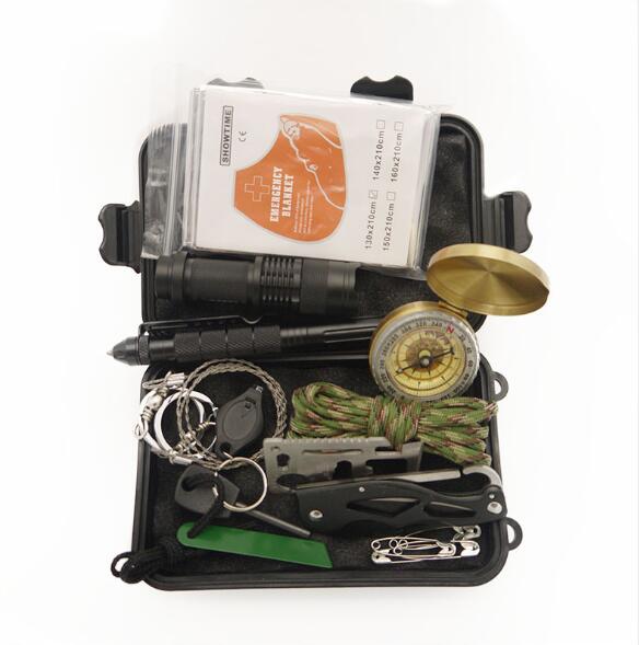 Multifunctional wild survival first aid kit SOS equipment adventure survival kit