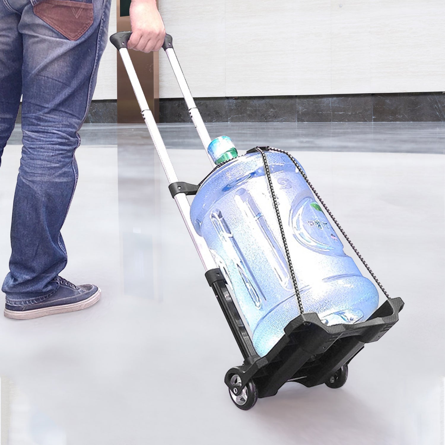 Portable Foldable Folding Trolley Aluminum Plastic Lightweitht