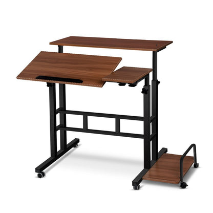 Mobile Computer Lifting Foldable Standing Desk Bedroom Bedside Desk Single Small Table