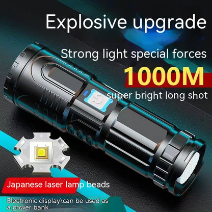 Outdoor Household Hiking USB Charging Power Torch