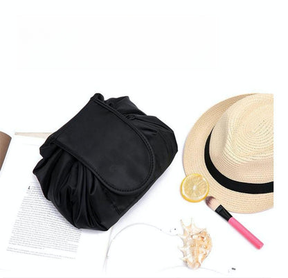 Drawstring Portable Travel Storage Black Cosmetic Cosmetic Bag