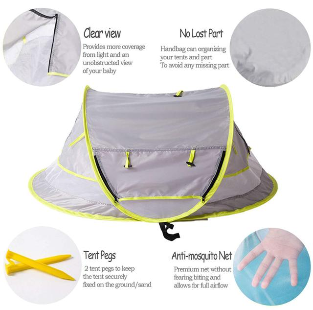 Foldable yurt-free baby mosquito net