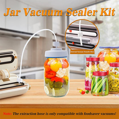 New Mason Jar Vacuum Seal Kit Plastic Sealer