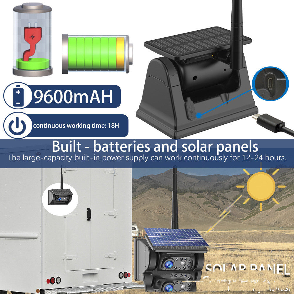 Solar Wireless Charging Camera Reversing Image Monitoring System With Magnet Suction