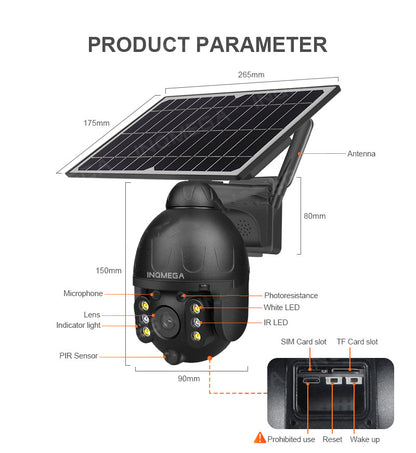 Solar Camera 4G Wireless Dome Camera