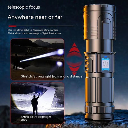 Outdoor Household Hiking USB Charging Power Torch