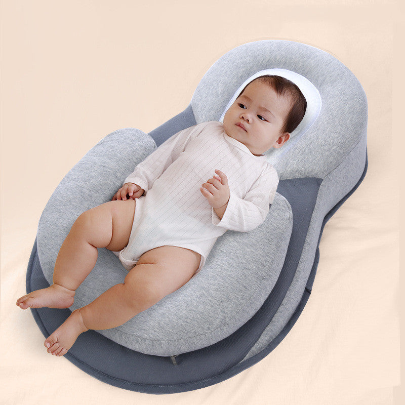 Newborn Kids Baby Pillow Safe Cotton Cushion Prevent Flat Infant Head Shape Sleep Pod Anti Roll Crib Nest Bedding Feeding